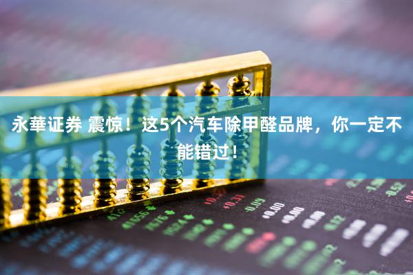 永華证券 震惊！这5个汽车除甲醛品牌，你一定不能错过！