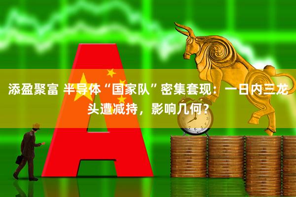 添盈聚富 半导体“国家队”密集套现：一日内三龙头遭减持，影响几何？